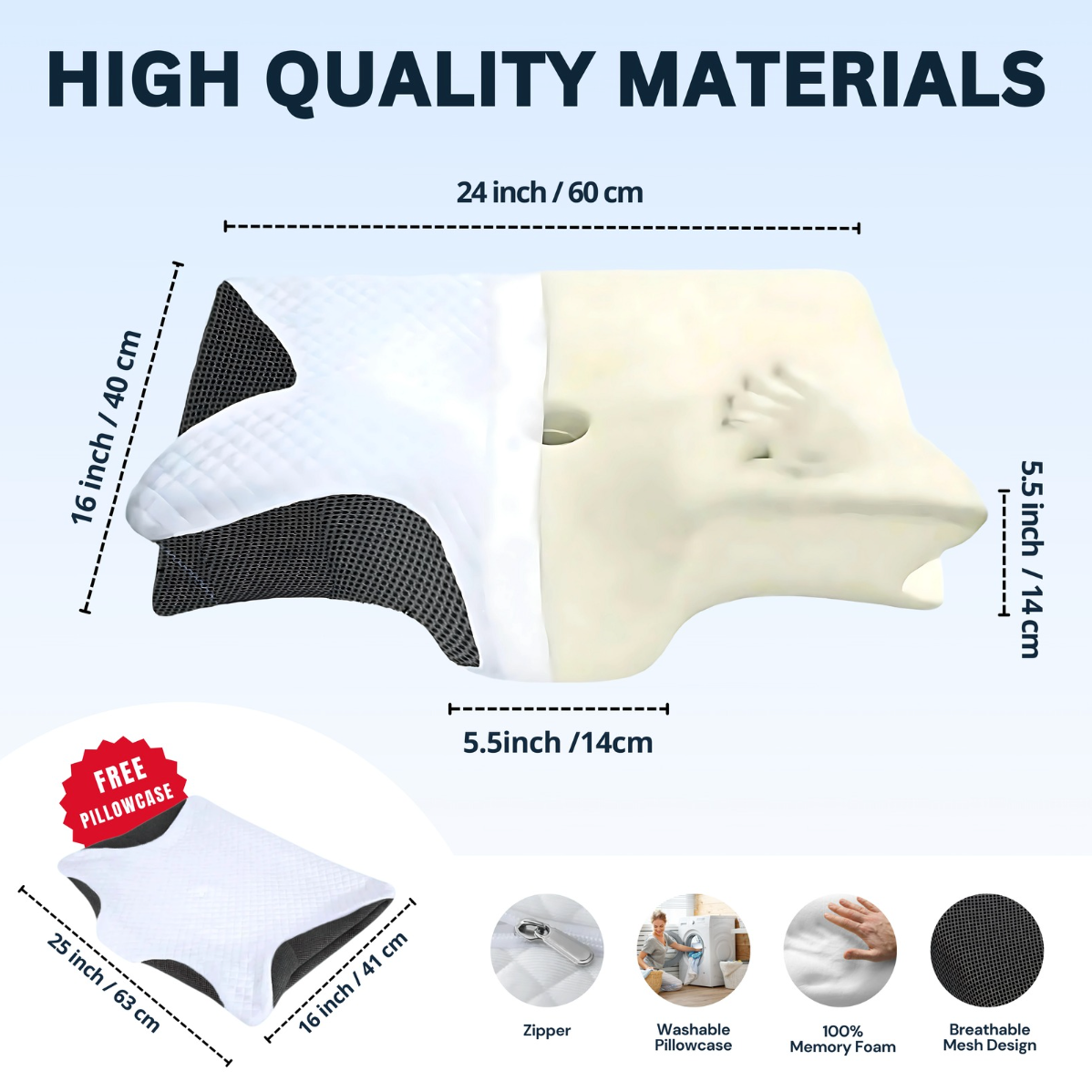 Retreat™ Cervical Relief Pillow + Free Sleep Guide