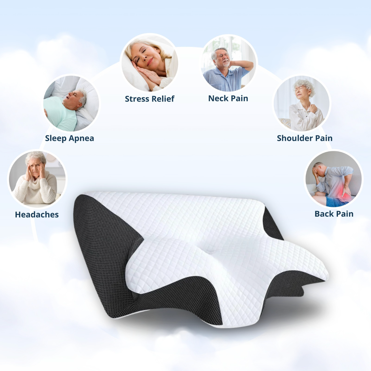 Retreat™ Cervical Relief Pillow + Free Sleep Guide